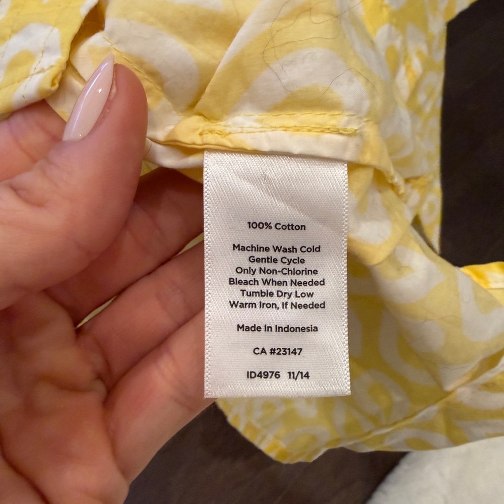 Talbots Yellow Patterned Blouse - image 4